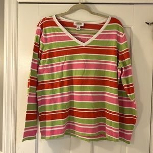 💥50% sale💥Talbots striped long sleeve tee size 1X. E#836